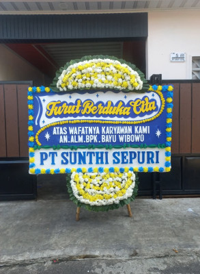 Papan Bunga Duka di Mulyamekar